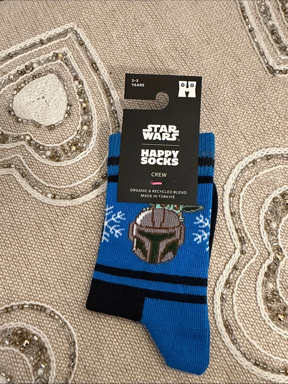 Star Wars Blue and Navy Baby Yoda & Mandalorian Kids Socks